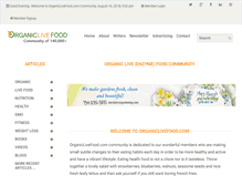 Tablet Screenshot of organiclivefood.com